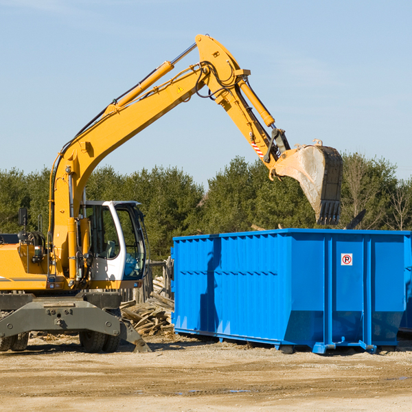 are there any restrictions on where a residential dumpster can be placed in Grahn